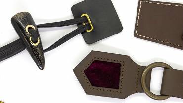Accessories in genuine leather and synthetic materials